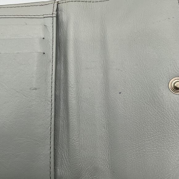 Velez Women's Tri-Fold Leather Wallet, Cracked Silver - Picture 9 of 11